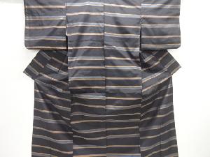 横段織出し米沢紬着物アンサンブル